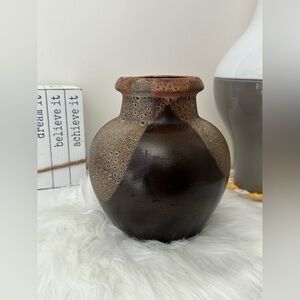 Scheurich Keramik 291-20 West Germany Pottery Vase Brown Lava Glaze Vintage